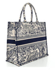 Canvas Embroidered Large D1ORiviera Toile De Jouy Book Tote Blue
