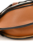 Grained Calfskin Mini Gate Crossbody Bag Caramel Pecan