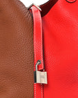 Taurillon Clemence Casaque Picotin Lock 22 MM Gold Rouge De Coeur