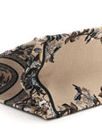Canvas Embroidered Jardin D'Hiver Medium Book Tote Beige Multicolor