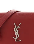 Grained Calfskin Medium Monogram Sunset Satchel Red