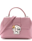 Calfskin Lucia Small Satchel Purple