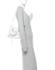 Agneau Arena Silver Hardware Small Le City Optic White