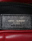 Lambskin Quilted Small Loulou Puffer Monogram Chain Satchel Red
