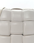 Nappa Maxi Intreccio Padded Cassette Crossbody Bag Chalk
