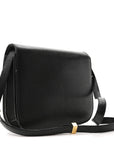 Goatskin Medium Classic Box Flap Bag Black
