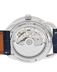 Stainless Steel Alligator Diamond Bezel Blue Mother of Pearl 38mm Arceau Petite Lune Automatic Watch Bleu Saphir
