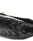 Distressed Patent Quilted 2.55 Reissue 226 Flap Black