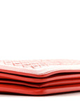 Nappa Intrecciato Continental Wallet on Chain Red