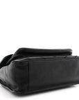 Calfskin Matelasse Monogram Microstud Medium Niki Chain Satchel Black
