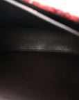 Tweed Check Medium Rocking Horse Crossbody Red Black