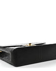 Lambskin Quilted Jumbo Single Flap Black