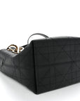 Smooth Calfskin Vintage Flat Macrocannage Small Toujours Vertical Tote Black
