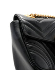 Calfskin Matelasse Mini GG Marmont Shoulder Bag Black