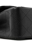Caviar Quilted Small Double Flap Black