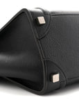 Drummed Calfskin Micro Luggage Black