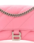 Crushed Calfskin Quilted XS Crush Chain Bag Sweet Pink