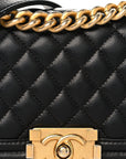 Caviar Quilted Small Boy Flap Black