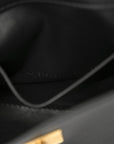Natural Smooth Calfskin Nano Rodeo Top Handle Handbag Black