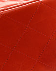 Lambskin Quilted Jumbo Double Flap Red
