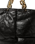 Calfskin Maxi Intrecciato Puffy Chain Tote Bag Fondente