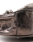 Metallic Agneau Arena Le Cagole Shoulder Bag XS Dark Bronze