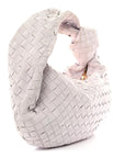 Suede Calfskin Intrecciato Teen Jodie Hobo Mirth Washed
