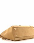 Suede Calfskin Medium New Luggage Beige