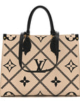 Empreinte Monogram Giant Broderies Onthego MM Cream Black