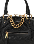 Calfskin Quilted Stam Black