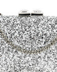 Glitter Celeste Clutch Silver