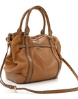 Grainy Calfskin Medium Golderton Tote Brown