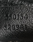 Azalea Calfskin Matelasse Heart Mini GG Marmont Round Shoulder Bag Black