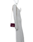 Velvet Matelasse GG Marmont Mini Bag Fuchsia Violet Cyclamen