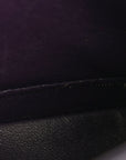 Caviar Quilted Small Double Flap Dark Purple