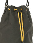 Canvas Gabardine Bucket Bag Oliva Giallo