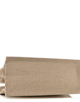 Linen Calfskin Small Rive Gauche Tote Greggio Natural