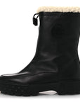 Calfskin Shearling Womens Journey Ankle Boots 38.5 Black Ecru