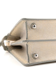 Stingray Shiny Nappa Petite Peekaboo I SEE U Satchel Beige