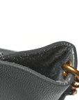 Soft Grained Calfskin Sangle Bucket Bag Grey