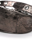Metallic Agneau Arena Le Cagole Shoulder Bag XS Dark Bronze