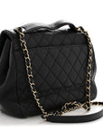 Caviar Quilted Large Business Affinity Flap Black