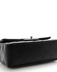 Lambskin Quilted Mini Rectangular Flap Black