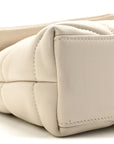 Lambskin Quilted Toy Loulou Puffer Monogram Chain Satchel Blanc Vintage