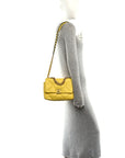 Lambskin Quilted Medium CHNL 19 Flap Yellow