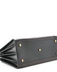 Calfskin Bi-Color Small Sac De Jour Burgundy Black