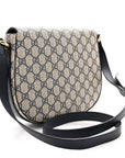GG Supreme Monogram Small Messenger Shoulder Bag Beige Blue Navy