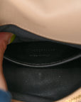 Sheepskin Matelasse Chevron Monogram Medium College Bag Dark Beige