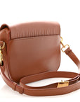Box Calfskin Medium Bobby Flap Dark Tan