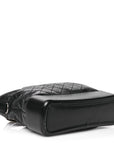 Aged Calfskin Quilted Large Gabrielle Hobo Black
